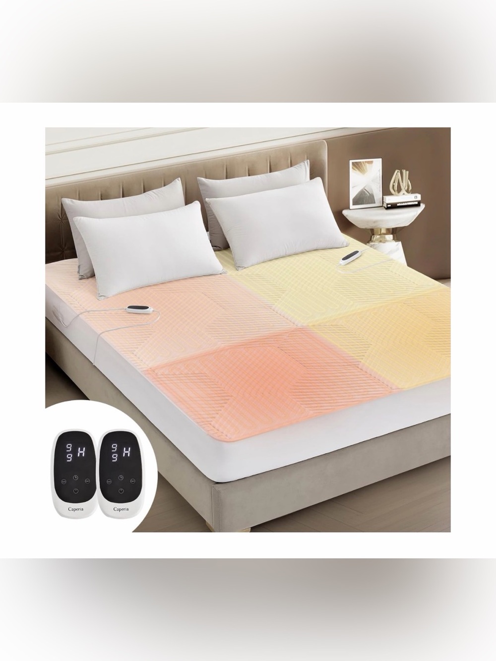 Dual-Zone Electric Heated Mattress Pad. Queen size. Winter bedding